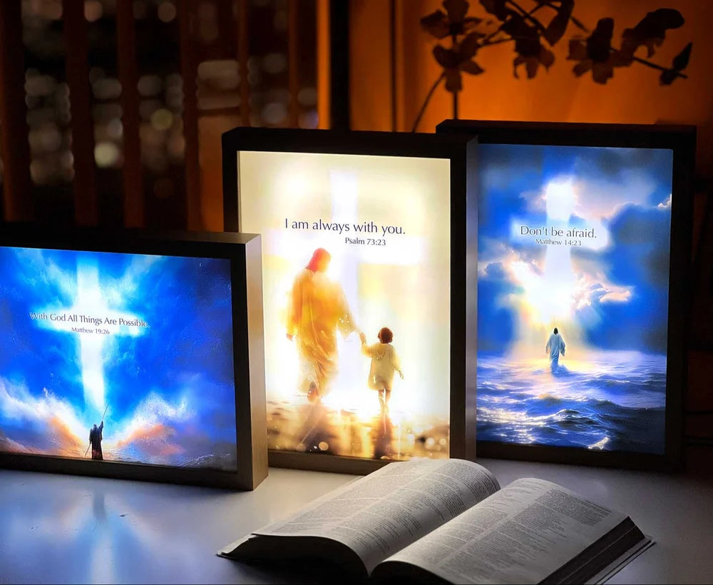 Handcrafted The Jesus Lamp "I Am Always With You"
