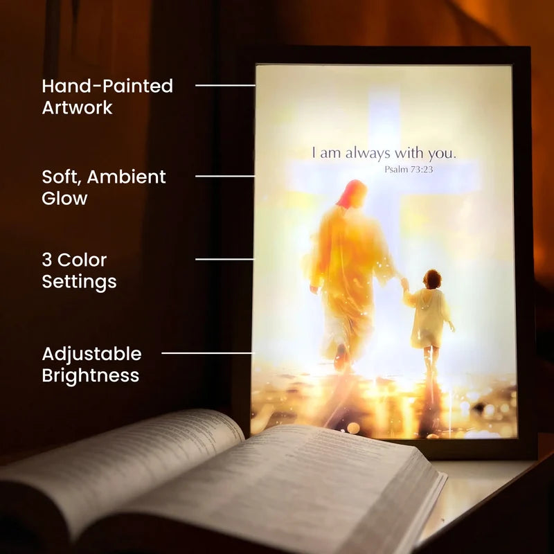 Handcrafted The Jesus Lamp "I Am Always With You"