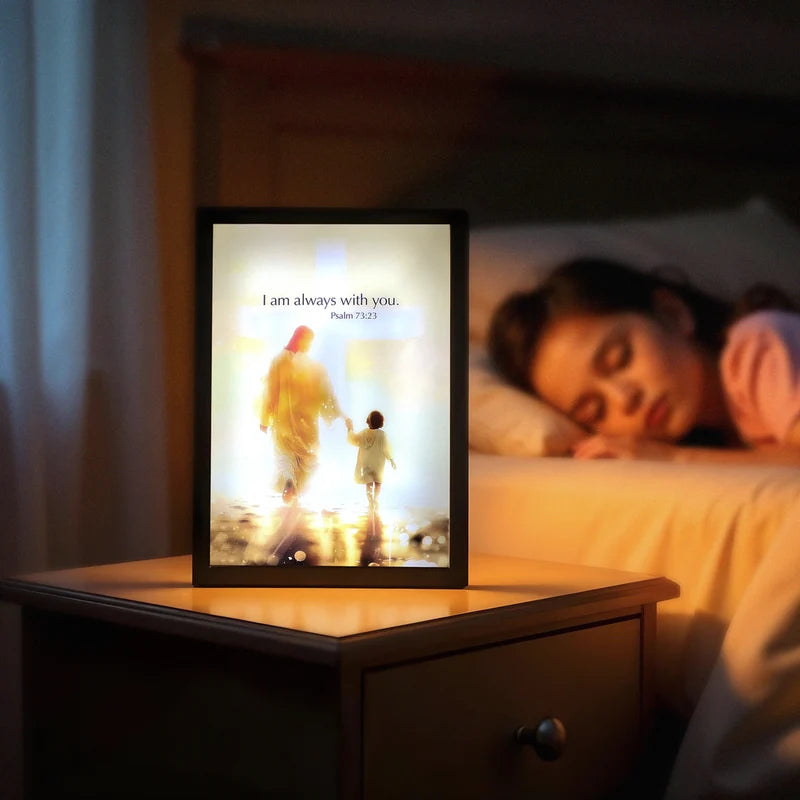 Handcrafted The Jesus Lamp "I Am Always With You"