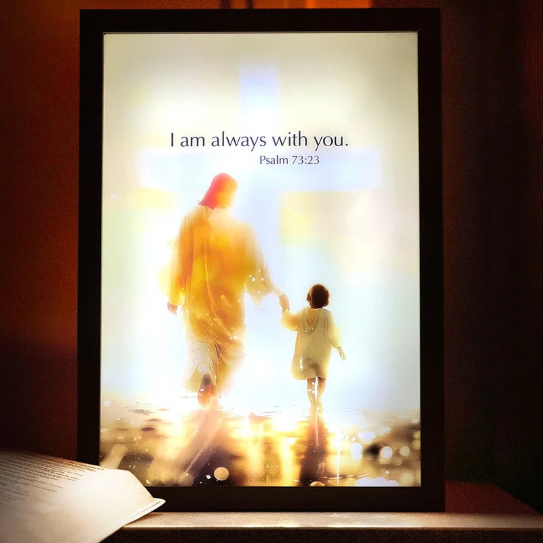 Handcrafted The Jesus Lamp "I Am Always With You"