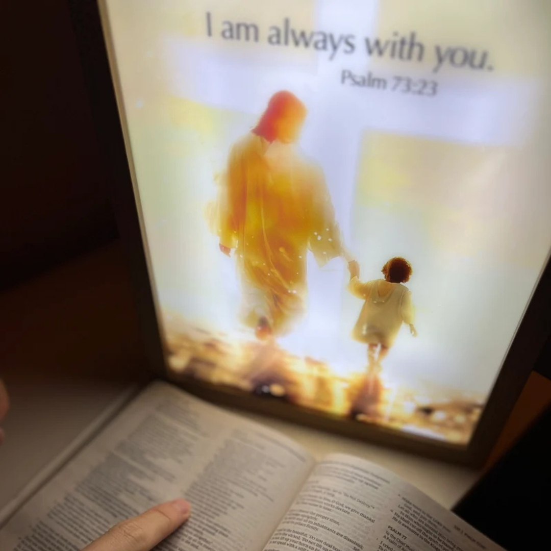 Handcrafted The Jesus Lamp "I Am Always With You"
