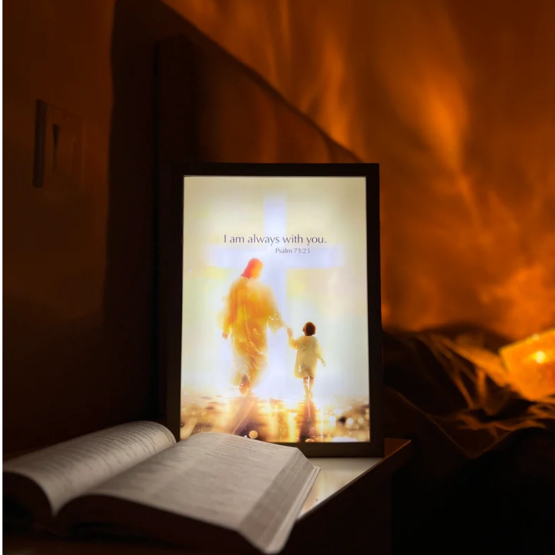 Handcrafted The Jesus Lamp "I Am Always With You"
